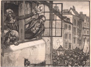 Priestley-optøjerne i Birmingham AD 1791 af Walter Paget